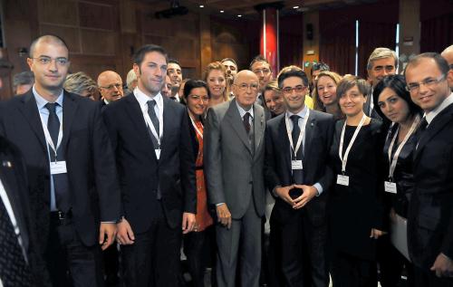 Giorgio Napolitano parmi les jeunes administrateurs