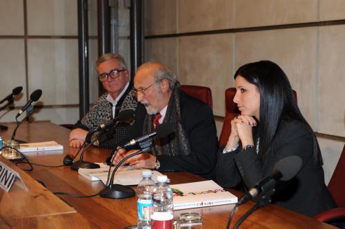 Le Président du Conseil, Emily Rini, avec Carlo Bionaz et Antonio Vizzi