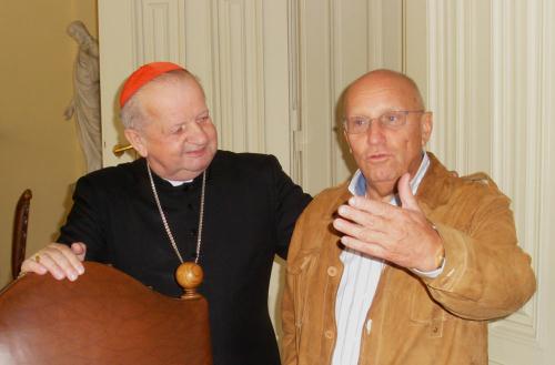La rencontre entre le Président Cerise et le Cardinal Dziwisz
