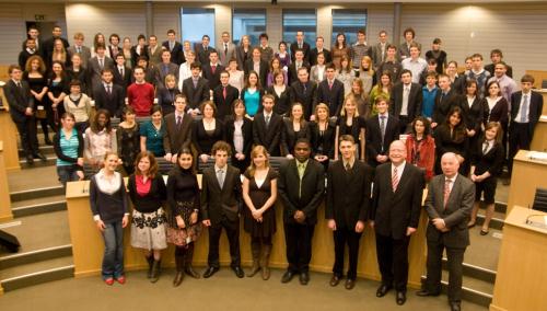 Les jeunes qui ont participé au Parlement francophone des jeunes (PFJ), qui a eu lieu en marge de la session officielle 