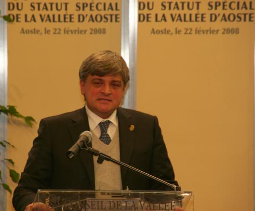 L'intervention du Président de la Région, Luciano Caveri