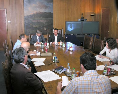 La rencontre des Présidents Caveri et Perron avec les journalistes 