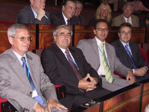 A partir de gauche: les Conseillers Giulio Fiou et Marco Fey, le Président Ego Perron et le Conseiller Marco Viérin