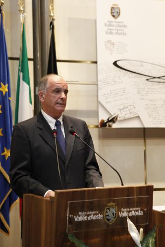 L'intervention du Président de la Région, Augusto Rollandin