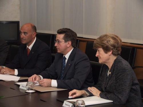 Les Vice-présidents du Conseil, Massimo Lattanzi et Marco Viérin, et la Conseillère secrétaire, Secondina Squarzino