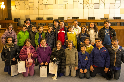 18 marzo 2013 - I giovani studenti della scuola primaria San Francesco di Aosta, classe quinta B