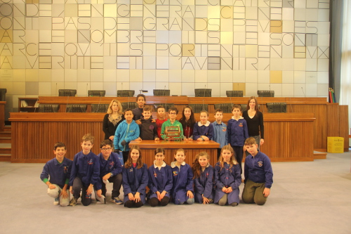 3 mars 2016 - Les élèves de la classe cinquième A de l'école primaire Ponte di Pietra d'Aoste